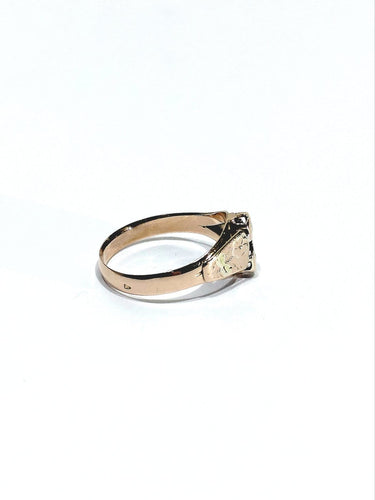 Bague 53 Bague en or rose, jaune et blanc 58 Facettes id: 1767002