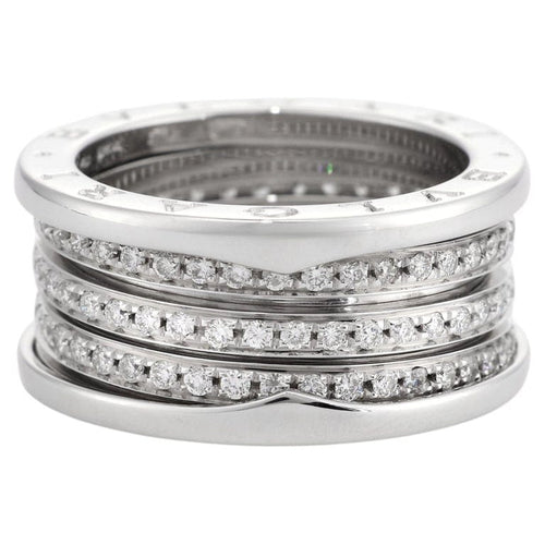 Bague 57 Bvlgari B.Zero1 - Bague en or blanc et diamants 58 Facettes 295