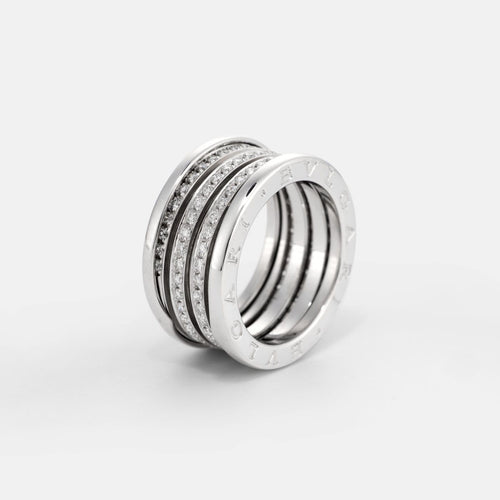 Bague 57 Bvlgari B.Zero1 - Bague en or blanc et diamants 58 Facettes 295