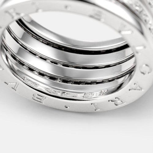 Bague 57 Bvlgari B.Zero1 - Bague en or blanc et diamants 58 Facettes 295
