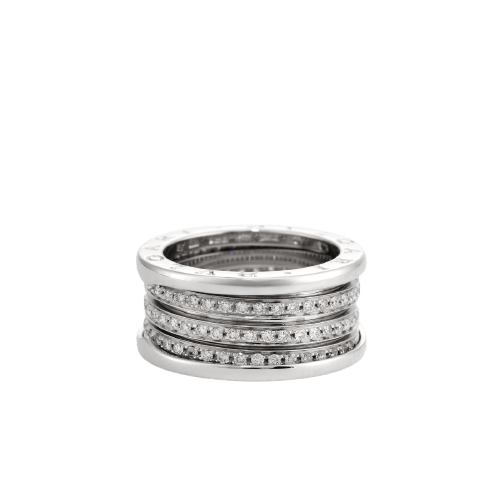 Bague 57 Bvlgari B.Zero1 - Bague en or blanc et diamants 58 Facettes 295