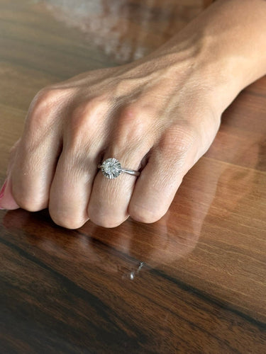 Bague 54 Solitaire - Bague en or blanc et diamant 58 Facettes id: 1767009
