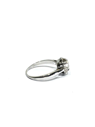 Bague 54 Solitaire - Bague en or blanc et diamant 58 Facettes id: 1767009
