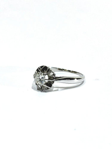 Bague 54 Solitaire - Bague en or blanc et diamant 58 Facettes id: 1767009