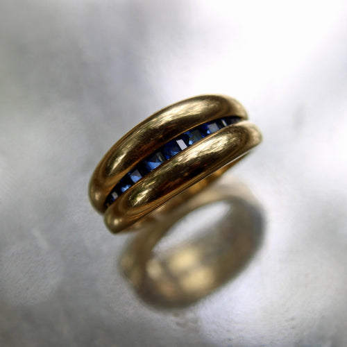 Bague 54 MC Paris - Bague en or 18k et saphirs 58 Facettes A2009C