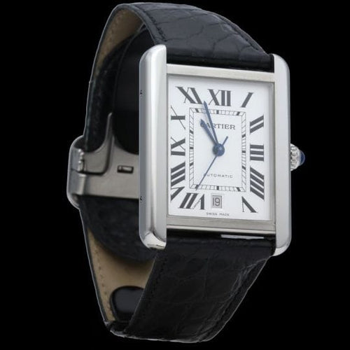 Montre Cartier Tank Solo XL - Montre en acier 58 Facettes MT46730