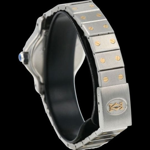 Montre Cartier Santos - Montre ronde octogonale en or jaune et acier 58 Facettes MT46782