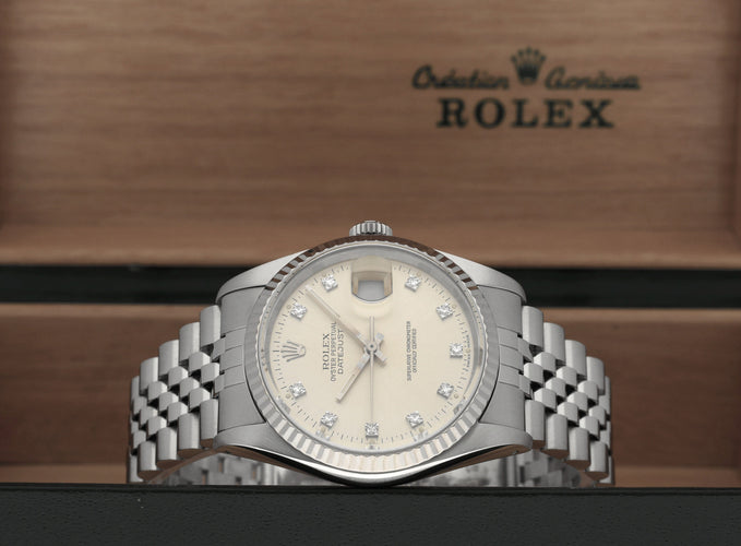 Montre Rolex Datejust - Montre 16234G en acier 58 Facettes ROL/DJ1/1202