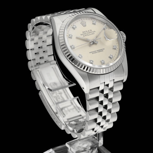 Montre Rolex Datejust - Montre 16234G en acier 58 Facettes ROL/DJ1/1202