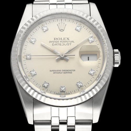 Montre Rolex Datejust - Montre 16234G en acier 58 Facettes ROL/DJ1/1202