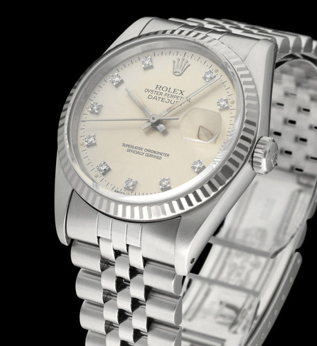 Montre Rolex Datejust - Montre 16234G en acier 58 Facettes ROL/DJ1/1202