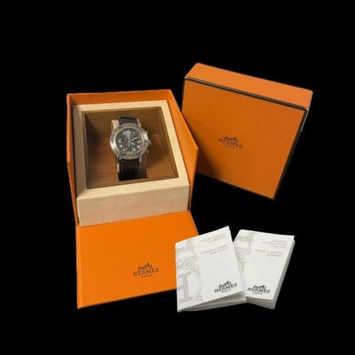 Montre Hermès Clipper Chronograph - Montre en acier 58 Facettes MT46100