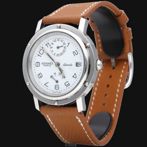 Montre Hermès Clipper - Montre en acier 58 Facettes MT46102