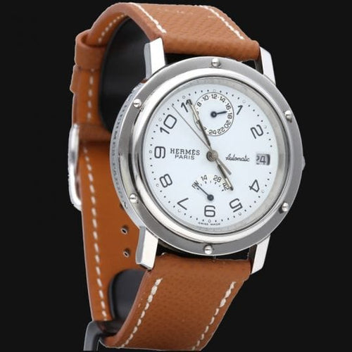 Montre Hermès Clipper - Montre en acier 58 Facettes MT46102