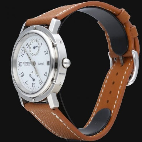 Montre Hermès Clipper - Montre en acier 58 Facettes MT46102