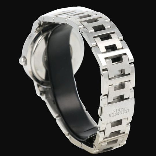 Montre Hermès Clipper - Montre en acier et diamants 58 Facettes MT46111