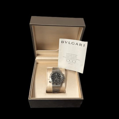 Montre Bulgari Diagono Scuba GMT - Montre en acier 58 Facettes MT46069