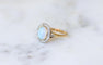 Bague 60.5 Belle Époque - Bague en or jaune, platine, opale et diamants 58 Facettes