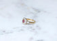Bague 52.5 Bague marguerite ancienne en or rose, platine, rubis birman et diamants 58 Facettes