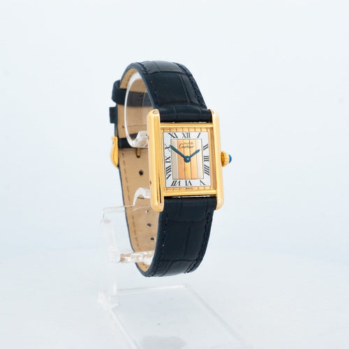 Montre Cartier Tank Must - Montre SM en vermeil cadran Trinity 58 Facettes 520
