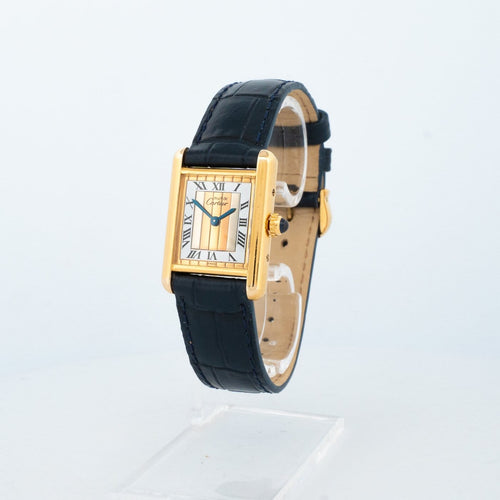 Montre Cartier Tank Must - Montre SM en vermeil cadran Trinity 58 Facettes 520