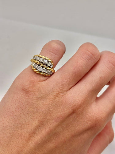 Bague 47 Van Cleef & Arpels - Bague en or jaune et diamants 58 Facettes 1951