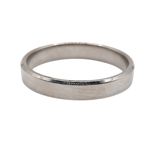 Bague 61 Alliance en palladium finement travaillée, taille 61 58 Facettes A07024