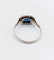 Bague 56 Art déco - Bague géométrique en or blanc 18k et verre bleu 58 Facettes A07155