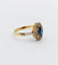 Bague 53.5 Bague Art déco en or 18k, pierre bleue et monture géométrique 58 Facettes A07156