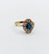 Bague 53.5 Bague Art déco en or 18k, pierre bleue et monture géométrique 58 Facettes A07156