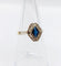 Bague 53.5 Bague Art déco en or 18k, pierre bleue et monture géométrique 58 Facettes A07156