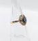 Bague 53.5 Bague Art déco en or 18k, pierre bleue et monture géométrique 58 Facettes A07156