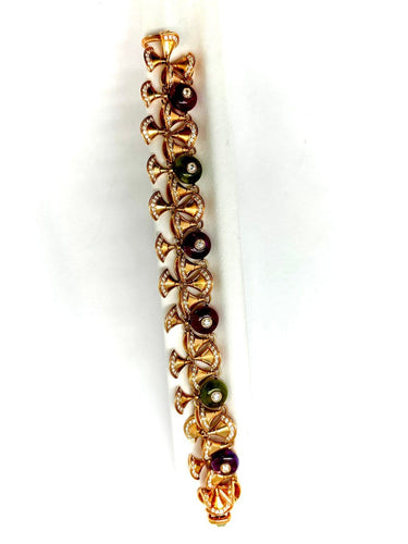 Bracelet Bulgari Divas' Dream - Bracelet en or rose, diamants et pierres de couleur 58 Facettes M9497