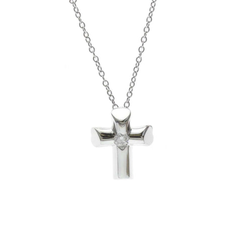 Pendentif Tiffany & Co. Etoile - Pendentif croix en or blanc et diamants 58 Facettes rp76x1hkwr