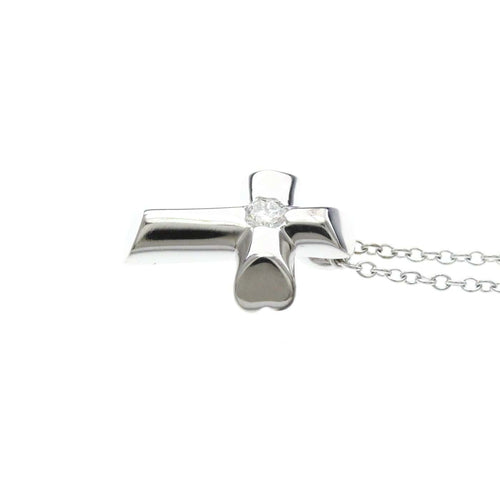 Pendentif Tiffany & Co. Etoile - Pendentif croix en or blanc et diamants 58 Facettes rp76x1hkwr