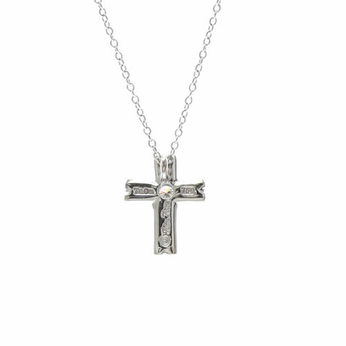 Pendentif Tiffany & Co. Etoile - Pendentif croix en or blanc et diamants 58 Facettes rp76x1hkwr