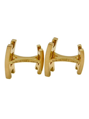 Boutons de manchette Hermès - Boutons de manchette en or jaune 18K 58 Facettes 1958