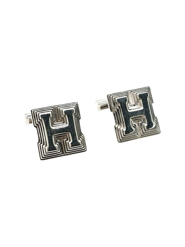 Boutons de manchette Hermès - Boutons de manchette en argent 925 58 Facettes 1953