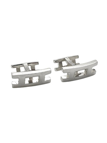 Boutons de manchette Hermès - Boutons de manchette en argent 925 58 Facettes 1955