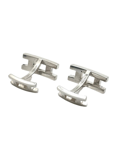 Boutons de manchette Hermès - Boutons de manchette en argent 925 58 Facettes 1955