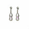 Boucles d'oreilles Imperial Elegance - Boucles d'oreilles en platine, diamants et saphirs roses 58 Facettes 50467