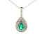 Pendentif Rain of Light - Pendentif en or blanc, émeraude et diamants 58 Facettes 50468