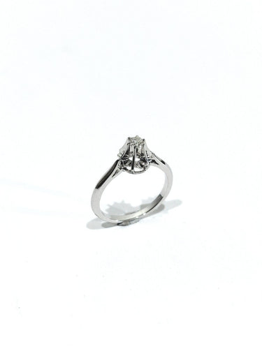 Bague 53 Bague solitaire en or blanc et diamant 58 Facettes id: 1767571