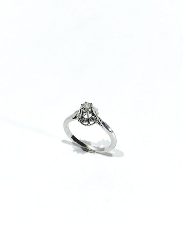 Bague 53 Bague solitaire en or blanc et diamant 58 Facettes id: 1767571