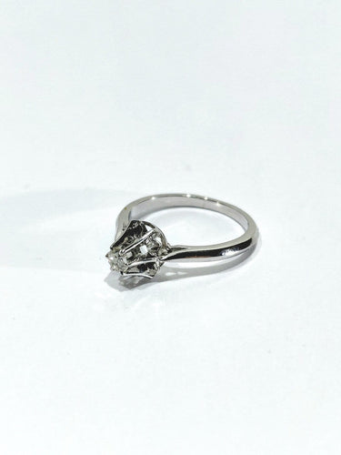 Bague 53 Bague solitaire en or blanc et diamant 58 Facettes id: 1767571