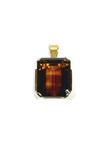 Pendentif Pendentif Art déco en or rose 18 carats et citrine 58 Facettes id: 1767593
