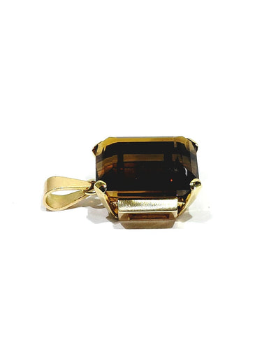 Pendentif Pendentif Art déco en or rose 18 carats et citrine 58 Facettes id: 1767593