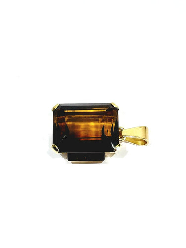Pendentif Pendentif Art déco en or rose 18 carats et citrine 58 Facettes id: 1767593