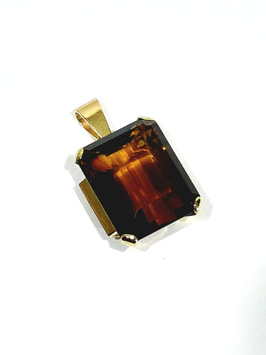 Pendentif Pendentif Art déco en or rose 18 carats et citrine 58 Facettes id: 1767593