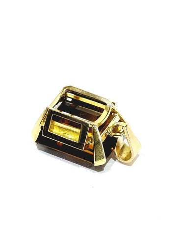 Pendentif Pendentif Art déco en or rose 18 carats et citrine 58 Facettes id: 1767593
